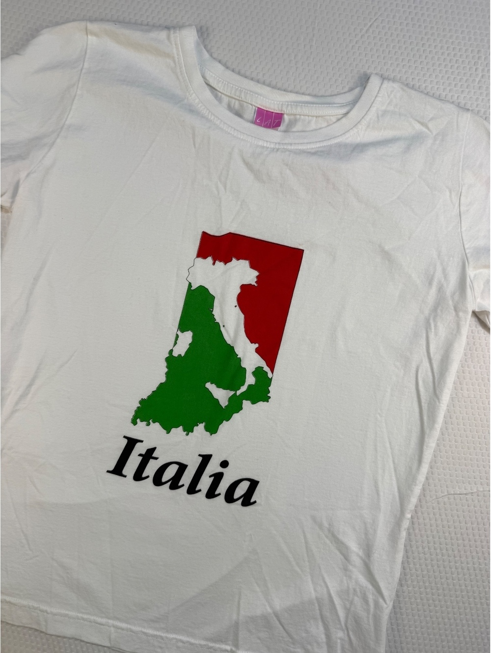 LAT Indiana Italy Italia Graphic T Shirt Womens M Italian Heritage New